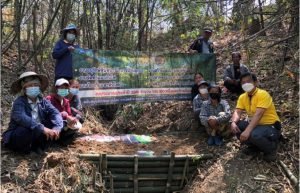 กฟผ.แม่เมาะ ร่วมกับชุมชนบ้านจางเหนือพัฒนาสร้างฝายชะลอน้ำ