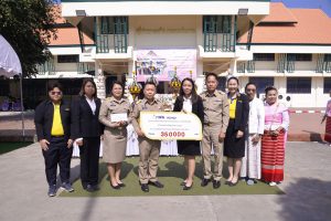 กฟผ.แม่เมาะ ร่วมพิธีวางศิลาฤกษ์และสนับสนุนงบประมาณก่อสร้างพระบรมราชานุสาวรีย์พระบาทสมเด็จพระจุลจอมเกล้าเจ้าอยู่หัว รัชกาลที่ 5 ณ ที่ว่าการอำเภอแม่เมาะ